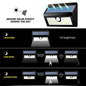 Lampada solare 45 LED sensore di movimento solare all'aperto lampada impermeabile <span class=keywords><strong>senza</strong></span> <span class=keywords><strong>fili</strong></span> luce da <span class=keywords><strong>giardino</strong></span> - Product Image 3