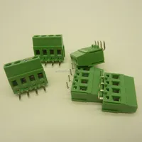 Зеленый TE 284410-4 пластиковые электрические винты 5,0 мм клеммные колодки