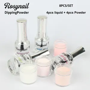 2018 new arrivals trending products french tip dip powder color nail acrylic dipping powder liquid set