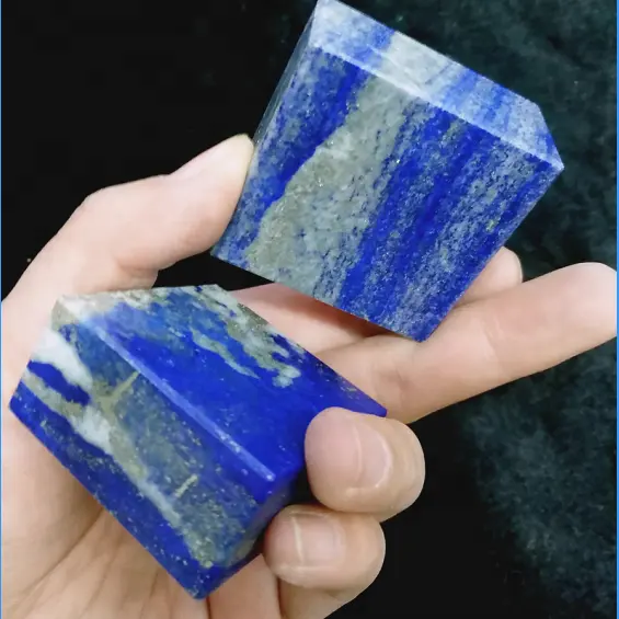 Ubin Batu Lapis Lazuli Alami, Piring Kristal Kecil