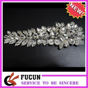 Charme strass clair petillant sew-on dame mariée applique - Product Image 1
