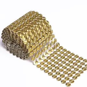 10 verges Diamant FLEUR Maille Wrap Cristal Strass Ruban D'étincelle