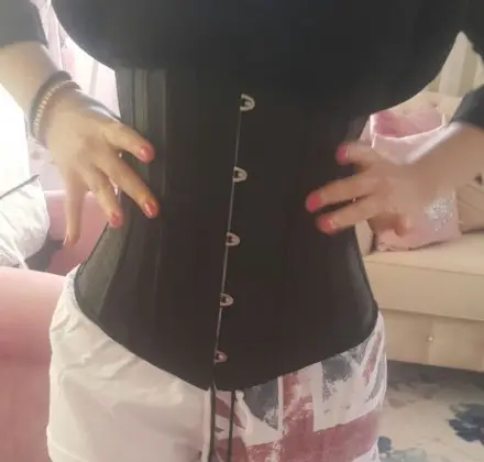 ATBUTY-moldeadores de cintura para mujer, corsé negro debajo del pecho de acero 26, corsé de entrenamiento con forma de faja colombiana
