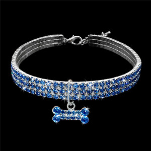 قلادة عصرية للكلاب والحيوانات الأليفة قلادة من الكريستال وحجر الراين وطوق فخم للقطط - Product Image 4