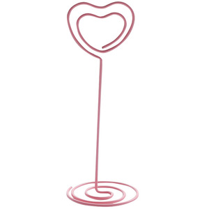 Mini Note Card <strong>Holders</strong> Table Number Stands Table Card <strong>Holder</strong> Metal Wire Picture <strong>Photo</strong> <strong>Holder</strong> with Heart Shape Menu Memo Clips - Product Image 1