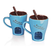 Mug à fondue en céramique de 200 ml avec bougie, fabrication chinoise, pour couple, bricolage, chocolat, bougie