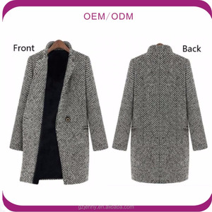 Cappotti Invernali di Lana alla Moda, <span class=keywords><strong>Monopetto</strong></span> con Lungo Risvolto, Giacche <span class=keywords><strong>Trench</strong></span> con Bottoni e Tasche, Cappotto Completo da <span class=keywords><strong>Donna</strong></span> - Product Image 3
