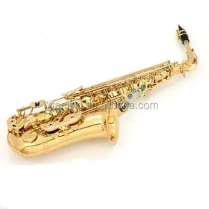 Baixo preço alta qualidade dourado alto saxofone para saxofone instrumentos amador
