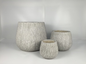 Grands pots de fleurs en fibre de verre légers et durables pour l'extérieur, écologiques, capacité de 5 L, design minimaliste pour une utilisation au sol dans le jardin à domicile - Product Image 2