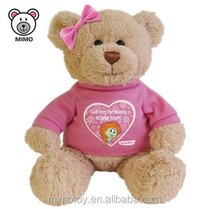 <span class=keywords><strong>Orsacchiotto</strong></span> di Peluche Rosa con Maglietta 'Happy Birthday', Regalo per Ragazza, Giocattolo Morbido Personalizzabile con Logo OEM - Product Image 5