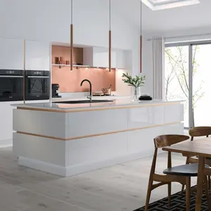 Vermonhouzz Tủ Bếp Hiện Đại Không Tay Cầm Nội Thất Gia Đình Muebles De Cocina Designs