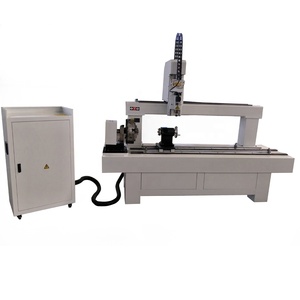 <span class=keywords><strong>Routeur</strong></span> CNC Cylindrique, Machine de Découpe de Bois 3D, Machine de Gravure, Contrôle DSP 4 Axes, Broche Simple, Moteur 3KW - Product Image 1
