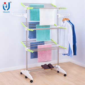 מתלה מתקפל החובה כבדה שלושה בגדי שכבה - Product Image 1