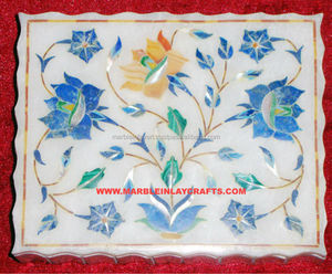 Inlaid Marble <b>Boxes</b>, Decorative Marble <b>Boxes</b> - Product Image 1