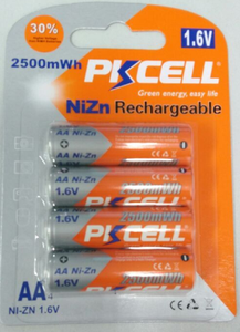 Batteria Ricaricabile Nichel-Zinco PKCELL Ni <span class=keywords><strong>Zn</strong></span> 1.6v Formato AA 2500mwh per Fotocamera Digitale - Product Image 3