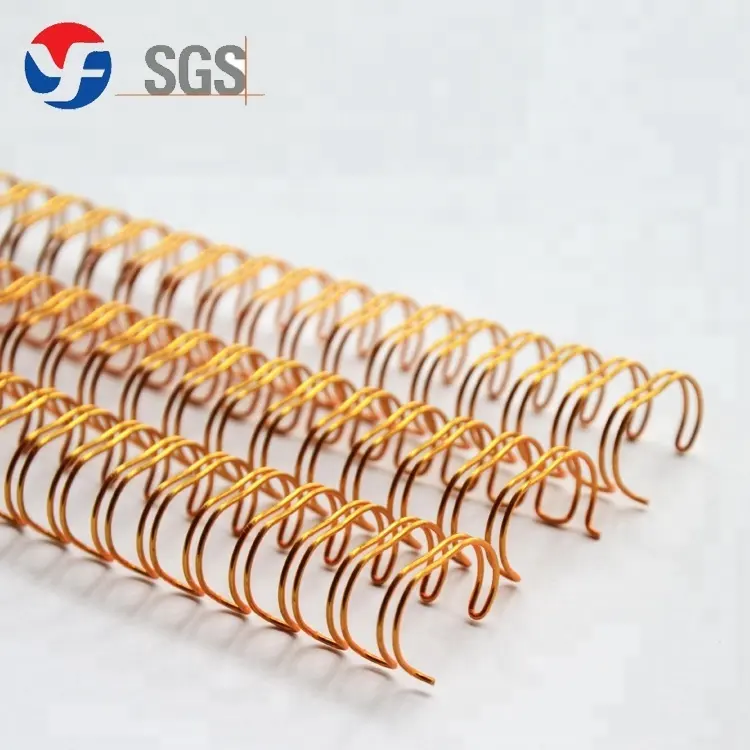Wire-o Binding Gold Metal Spiral Coil Double O Wire