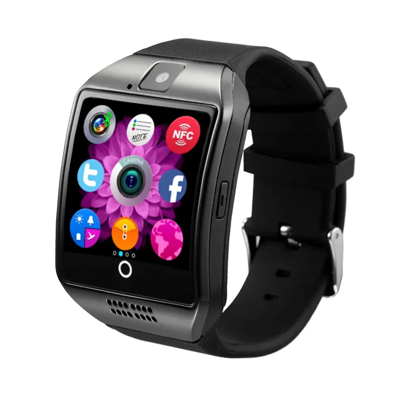 Montre connectée Q18 à écran tactile, appareil android, avec appareil photo, Bracelet-montre de haute qualité, prix d'usine en chine,