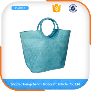 2016 venta caliente del nuevo diseño de <span class=keywords><strong>ganchillo</strong></span> bolsa de paja de papel con asa - Product Image 5