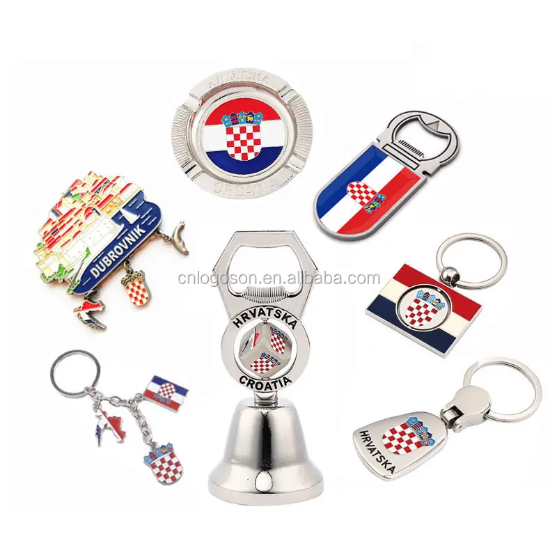 Logam Indah Kroasia Souvenir Magnet Kulkas/Asbak/Enamel Gantungan Kunci dari Seluruh Dunia