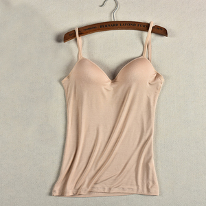One Size Fits All Modal <strong>White</strong> Satin Women Push-up Bra Sets <strong>Camisole</strong> Tops - Product Image 5