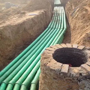 Electric power telecommunication use frp cable protection pipe Fiberglass conduit pipe DN50 - DN200