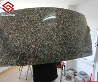 1.5 مللي متر مرنة تان براون الترا رقيقة بلاطة حجر جرانيت لتغطية الجدار
