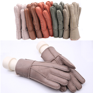 Gants d'hiver en fourrure de mouton de haute qualité Ventes directes d'usine <span class=keywords><strong>Mitaines</strong></span> en cuir bon marché - Product Image 6