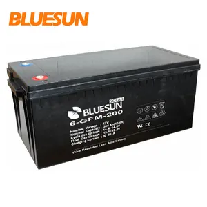 Bluesun深循环可充电铅酸200ah蓄电池太阳能电池12v 250ah太阳能发电最佳电池