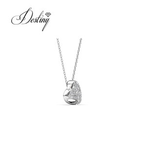 Set di lusso da sposa cuore di moda calda impreziosito da cristalli <span class=keywords><strong>Swarovski</strong></span> placcato oro 18k dasini Set di gioielli da donna - Product Image 6