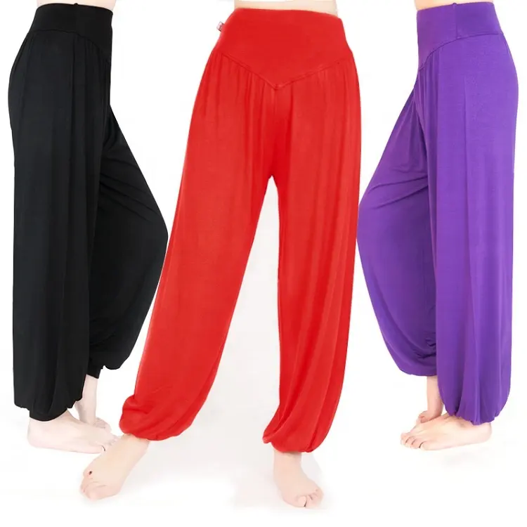 Fabricante profesional de Material transpirable suave deportes ropa suelta pura pantalones de Yoga