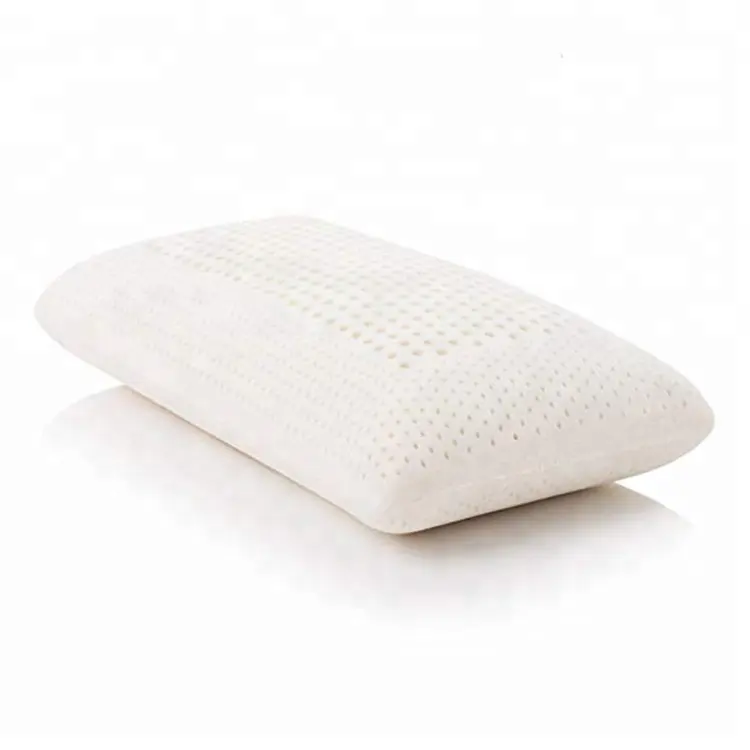 Nature Latex Foam Rubber Pillow with Hole King Queen With Washable Cover