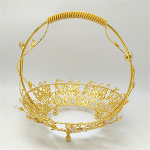 Haute qualité Fête Décoratif <span class=keywords><strong>Panier</strong></span> <span class=keywords><strong>Suspendu</strong></span> Verre Dessert Fruits <span class=keywords><strong>Panier</strong></span> De <span class=keywords><strong>Rangement</strong></span> - Product Image 4