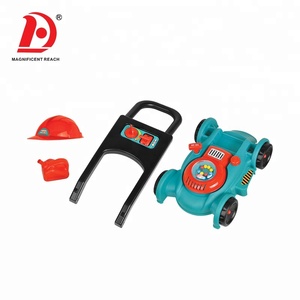 HUADA Hot Sale High Quality Preschool <strong>Kids</strong> Outdoor Garden Tool Toys <strong>Lawn</strong> <strong>Mower</strong> with Hat - Product Image 2