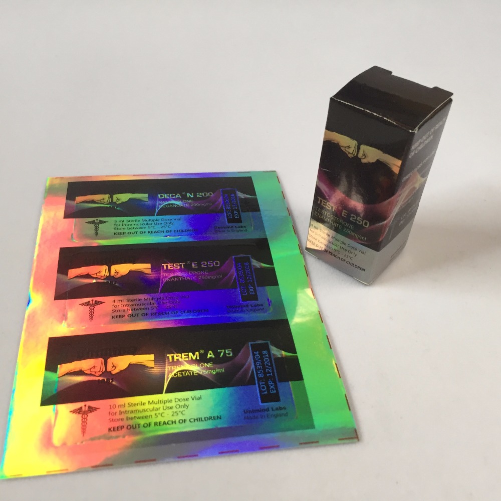 Печать самоклеющиеся пользовательские 10 мл флакон голограмма лазерные этикетки