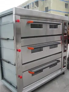 Professionale vendita della fabbrica 3 deck 9 vassoi di Lusso Commerciale Gas Forno per il pane e torta