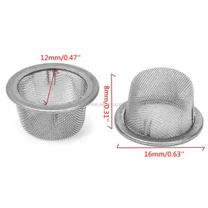 12Mm Rvs Dome Screen Crystal Pijp Mesh Rook Filter