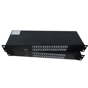 1 Pasang 32 Saluran Telepon + 1 Port 10/100M Konverter Telepon Serat Optik Ethernet