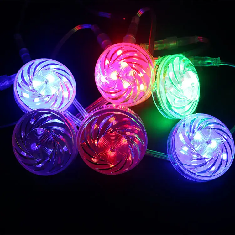 IP65 24 v indoor spielplatz cabochon led rgb 60mm pixel 18 led amusement licht