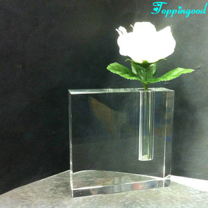 Commercio all'ingrosso In Bianco Blocco di Vaso Di Cristallo Per Personalizzato Fornitore - Product Image 1