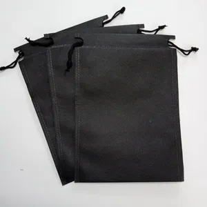 High quality drawstring storage non woven bag with cotton pull rope