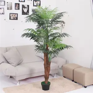 Hot sale factory price new 1.5m 2 branches kwai plant indoor decoration artificial mini palm tree