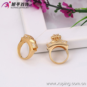 13343-Xuping الأزياء القديمة نمط مجموعة الذهب الدائري للزوجين - Product Image 3