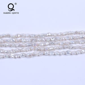 Daking joyería de agua dulce barroca Keshi renacido collar de perlas Strand - Product Image 2