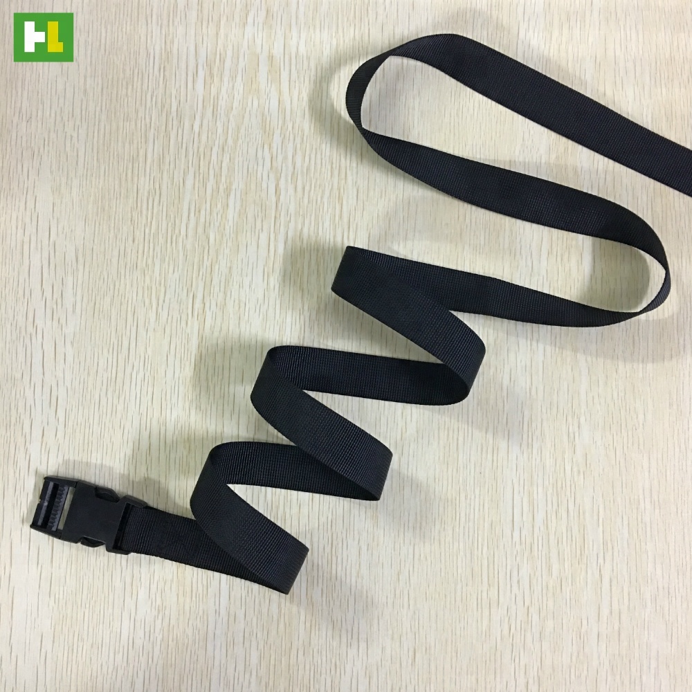 Высококачественный сверхпрочный повседневный черный нейлоновый ремень с пластиковой пряжкой и логотипом на заказ
