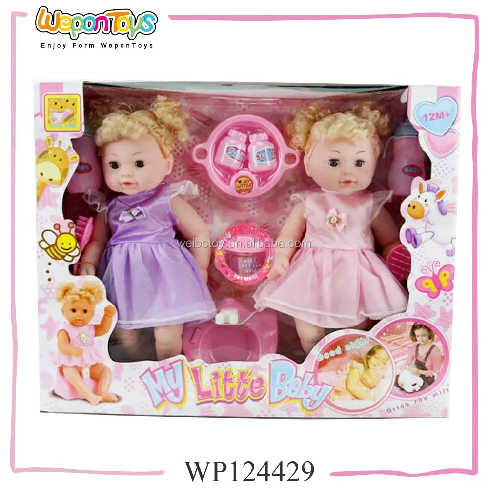 low minimum order quantity baby girl twin doll custom made plastic toy doll