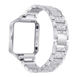 2018 Classic lujo Bling rhinestone diamante pulsera de acero inoxidable para <span class=keywords><strong>Fitbit</strong></span> <span class=keywords><strong>Blaze</strong></span> <span class=keywords><strong>reloj</strong></span> de <span class=keywords><strong>correa</strong></span> - Product Image 2