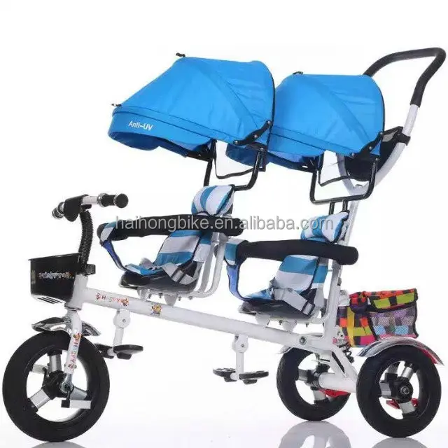 लक्जरी दो सीटें बच्चे tricycle/बच्चों बाइक के लिए जुड़वाँ स्मार्ट trike