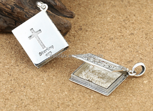 จี้เงินแท้สไตล์ไทยโบราณรูปสมุดบันทึก  จี้เงินสเตอร์ลิงเรื่องราวความรักของฉัน สำหรับสาวๆ - Product Image 4