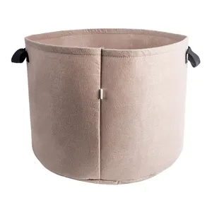 1 3 5 30 60 65 75 300 Gallon Tan Garden Plant Grow Bag Fabric Pots with Strap Handles