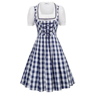 Set da 3 Pezzi JB per Donna, Costume Bavarese per l'Oktoberfest, Top+Vestito+Grembiule JB000029 - Product Image 3